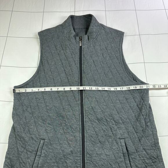 Mizzen+Main Vest Mens Large Gray Belson Quilted Full Zip Casual Modal Work Golf - Picture 9 of 10